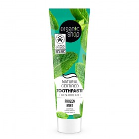 Pasta de dinti naturala pentru respiratie proaspata cu menta inghetata Organic Shop 100 g